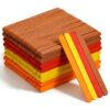 Acellegic 400 Pcs Autumn Color Wooden Craft Sticks, 4.5 Inch Natural Birch Ice Cream Sticks with Smooth Rounded Edges, for Holiday, DIY Creative Designs, Art Projects(4 Colors, 100 Pcs Per Color)