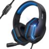 Acer Wired Gaming Headset for PS5, PS4, PC, Xbox Series X|S, Switch, Gaming Headphones with Noise Cancelling Microphone, LED Lights &50mm Speaker, 3.5mm Jack for Gaming, Black