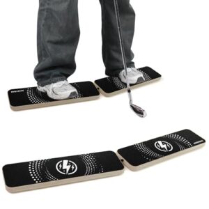 ACESTRIKE, Golf Pressure Plate Anti Reversal Golf Training Aid for Indoor Practice Gravity Transfer Board Training Split Golf Balance Board Increase Swing Speed Training Aid for Beginners Training