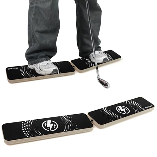 ACESTRIKE, Golf Pressure Plate Anti Reversal Golf Training Aid for Indoor Practice Gravity Transfer Board Training Split Golf Balance Board Increase Swing Speed Training Aid for Beginners Training