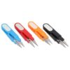 ACNTENY 4 Pcs Colorful U-Type Thread Snips, Stainless Steel Portable Small Trimming Nipper with Protective Caps for Sewing, Yarn Crafts, Beading, Fishing Line Cutting DIY Projects