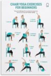 A Cool Guide to Chair Yoga Exercises Poster for Beginners Canvas Living Room Bedroom Decor Wall Home Art Decorative 12x18 Inch