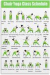 A Cool Guide to Chair Yoga Exercises Poster for Beginners Canvas Wall Art Living Room Bedroom Decor Home Decorative 12x18 Inch
