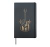 Acoustic Guitar American Flag Heart Guitarist Gift Hardcover Journal, Black