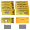 ACRNIGHEET 10 Pack Golden Ticket Scratch Off Cards with Gold Envelope Gold Surprise Reveal Card Make Your Own Scratch-Offs for Prizes Games Gender Reveal Coupon Birthday Bridal Shower Party Favors