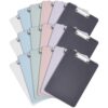 ACRNIGHEET 18 Pack Colored Clip Boards 8.5 x 11 Inch Letter Size, Durable Plastic Clipboards with Sturdy Metal Clip, Hanging Hook, Cute Clip Boards for Teachers, Nurses, Office Worker(6 Colors)