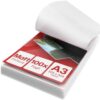 ACROPAQ Laminating Pouches A3 Matt - Pack of 100 Laminating Pouches, 2 x 100 (200) Microns, Anti-Glare, with Fingerprint Protection, Pre-Rounded Corners - Laminating Film Matt