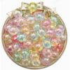 Acrylic Beads 200pcs 14mm | Iridescent Round Bubblegum Bead for Jewelry Making | AB Colors Spacer Beads for Beadable Keychains | DIY Craft Beading Supplies for Bracelet Necklace(A)