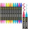 Acrylic Paint Markers, Vibrant Pigment & Strong Coverage, Waterproof & Quick Drying, Multi-Surface Paint Pens for Rock Painting Ceramic Glass Wood (12 color)