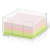 Acrylic Post It Note Dispenser,3 x 3 Sticky Note Holder,Post It Note Holder for Desk,Acrylic Sticky Note Holder for School and Office Desk Organizer
