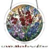 Acrylic Puzzle Light-catching Ornament with Colorful Glass Painting Style, Round Plaque