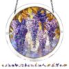 Acrylic Puzzle Light-catching Ornament with Colorful Glass Painting Style, Round Plaque