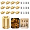 Adcssynd 12 Pack Mini LED Lights Battery Operated - Warm White Gold Mini Spotlight, Tiny Lights, Dollhouse Lights for Shadow Box, Crafts, Action Figures, Miniature Displays