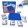 Addition Flash Cards - 21x21cm Portable Learning Toy with Multiplication Table | Math Facts Flash Cards | for Boys, Girls, Family Tutoring Group Learning, Home School Travel Outdoor