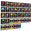 Adduster Alphabet Letters for Wall - ABC Alphabet Poster Classroom Wall Alphabet Alphabet Wall Chart Kindergarten Elementary Classroom Wall Decor Daycare Homeschool Supplies (Black)