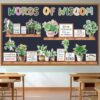Adduster Classroom Bulletin Board Set Greenery Bookshelf Decor