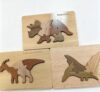 Adena Montessori Wooden Dinosaur Puzzle Set, 2-4y