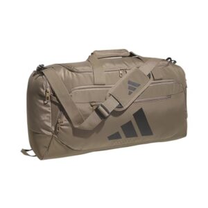 adidas Defender 5 Duffel Bag for Sports, Gym and Travel, Khaki Six/Black, OSFA