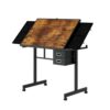 Adjustable Computer Desk Gaming Standing Desk with Storage Wheels