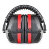 Adjustable Noise Reduction Ear Defenders, Hearing Protection Earmuffs for Shooting, Hunting, Construction, Suitable for Adults and Kids，red