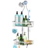 Adjustable Shower Caddy Hanging Rustproof: Tool-free Height Adjustment