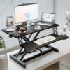 Adjustable Standing Desk Converter - Sit to Stand Riser with Keyboard Tray, 65/80/94CM Width, Ergonomic Design for Home Office, Boost Productivity & Comfort