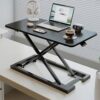 Adjustable Standing Desk Converter - Sit to Stand Riser with Keyboard Tray, 65/80/94CM - Ergonomic Height Adjustable Workstation for Home Office, Boost Productivity & Comfort
