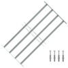 Adjustable Window Security Grille, 27.6-41.3 Inch Extendable Window Guard with 4 Crossbars, Heavy Duty Galvanized Steel Window Bar for Home and Office Safety
