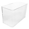 ADOCARN Plastic Turtle Tank Small Fish Bowl Aquarium for Betta Fish and Reptiles, Space Saving Rectangular Design with Crystal Display, Easy to Clean Decorative Desktop Habitat for Dorms