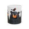 Adorable Bear Mug – 15oz Ceramic Coffee Cup with Whimsical Woodland Art – Cute Bear Lover Gift for Women & Men – Cozy Animal Mug for Home or Office