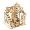 Adult 3D Wooden Marble Run Puzzle Kit, DIY Mechanical Model Construction Set, Educational STEM Puzzle Desktop Toy or Decorative Item for Teens Aged 14 and Up