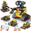 ADUSRIZ 5 in1 Stem Robot Building Kit for Kids Ages 8-13, 688 PCS Remote & App Controlled Dinosaur Car Building Toys for Kids Science Learning, Birthday Gifts for 8 9 10 11 12+ Years Old Boys Girls