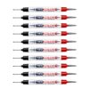 ADYJAN Nib Marker, 10pcs Double Long Nib Marker Pens, Construction Pen, Longer Head Deep-Hole Markers Pens Waterproofs, Permanent Metal Marking Pen for Marking on Metal Wood Glass Ceramic