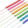 AECHY 8Pcs Dual Tip Pattern Marker Pens, 8 Colors, 6 Curve Shapes Designs