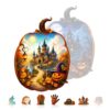 AEEKDOOK Wooden Puzzles for Adults, Halloween Pumpkin (Small - 100 Pieces)