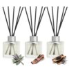 Aeeteek Reed Diffuser Set of 3, Long-Lasting Woody Home Fragrance