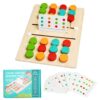 Aelgiosm Slide Puzzle Color and Shape Matching Logic Puzzles for Dementia, Alzheimers Activities & Memory Games for Seniors, Geometric Cognitive Products for Elderly, Color, Brain Teasers Game, Gift