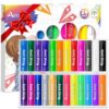 Aen Art Paint Sticks, 24 Colors Solid Tempera Paint Sticks for Kids, Quick Drying Washable Paint for Students, Kids