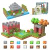 AESGOGO Magnetic Blocks, 72PCS STEM Montessori Toy for Crafting a Magnet DIY-World, Creative Building Toys for Boys Girls Kids Ages 3-5 5-7 6-8, Toddler Stacking Construction Cube.