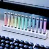 AFBEHL Zayuzo Led Music Rhythm Sync Light, Audio Spectrum Analyzer Display with 12 Nixie Tube, 16 Million Colors, 10 Lighting Effects Modes, USB Audio Input for Desktop, Studio, Gaming Room Silver