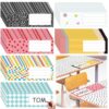 Affrolling 60 Pcs Large Desk Name Tags 10 x 3 Inch Name Label Stickers for Classroom Decor Back to School Composition Pencil Apple Self-adhesive Nameplate for Students Cubby Locker First Day of School