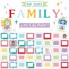Affrolling 67 Pcs Our Class is a Family Bulletin Board Decorations Set for Classroom Picture Frame Bulletin Board Set for Back to School Wall Chalkboard Paper Cutouts Door Decor and Teacher Supplies