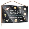 AFGD Witchy Decor Wooden Plaque - Varnished Surface & Watch Your Step/Decor For Office | Back Of Toilet Decor, Every Child Can Learn: Just Not In The Same Way
