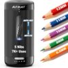 AFMAT Electric Pencil Sharpener, Auto in & Out, 5 Nibs, 7K+ Uses, Fully Automatic Pencil Sharpener for Classroom, Rechargeable Hands-Free Sharpeners for Jumbo/Colored Pencils (φ6.5-12mm) PSC3(Black)