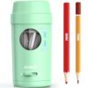 AFMAT Electric Pencil Sharpener, Auto in & Out, Fully Automatic Pencil Sharpener for Colored Pencils, Rechargeable Hands-Free Sharpeners for φ7-8mm Pencils, Good for Classroom/Home PSX8(Light Green)