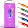 AFMAT Electric Pencil Sharpener, Fully Automatic Pencil Sharpener, Auto in & Out, Rechargeable Hands-Free Sharpeners for Jumbo & Colored Pencils (6.5-12mm), Portable for Home/Classroom/Office PSC6