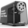 AFMAT Electric Pencil Sharpener Heavy Duty, 6 Holes, Auto Stop Pencil Sharpener, Classroom Electric Sharpener for 6-11mm Colored Pencils, 7000 Sharpenings, Fast Sharpen, Do not Eat up Pencils PSX1