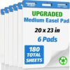 AFMAT Upgraded Anchor Chart Paper, 20 in x 23 in Chart Paper for Teachers, Super Sticky Easel Pads for Office/Classroom/Whiteboard/Wall, Ink Bleed-Through Resistant Easel Paper, 30 Sheets/Pad, 6 Pads