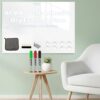 AFMAT White Board Dry Erase Paper, 36" x 24" Whiteboard Wallpaper, with 3 Markers, Stain-Proof & Super Sticky, No Ghost After 60 Days, Peel and Stick Dry Erase Board Paper Roll for Wall/Home/Office