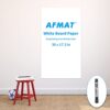 AFMAT Whiteboard Sticker, 17.3" x 36" Dry Erase Wallpaper, Peel and Stick White Board for Wall, Stain-Proof Whiteboard Contact Paper Roll, Dry Erase Board Stick on for Office/Classroom, 1 Marker WS40